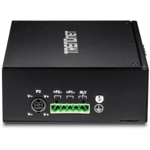 TRENDnet TI-G102 10-Port Ethernet Switch, 8 Gigabit ethernet ports, 2 shared Gigabit SFP slots, 20 Gbps switching capacity, DIN-rail/wall mount